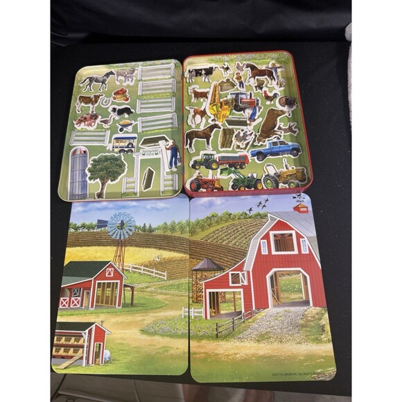 TS Shure Magnetic Farm Animal Self Container Tin &Toys - Picture 8 of 8